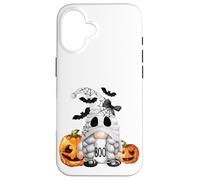Carcasa para iPhone 16 Cute Boo Ghost GNOME For Girls Halloween Bats and Pumpkin