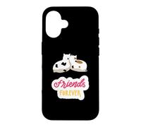 Carcasa para iPhone 16 Cute Friends Forever Cat Kitten Kitty Animal Gift Hombres Mujeres