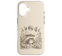 Carcasa para iPhone 16 Cute Frog Mushroom Moon Witchy Fairy Grunge Vintage Graphic