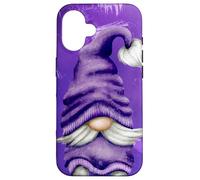 Carcasa para iPhone 16 Cute GNOME Graphic For Gardener and Spring and Summer Purple
