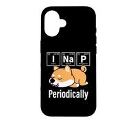 Carcasa para iPhone 16 Cute Kawaii Kids I Nap Periodically Elements Shiba Inu Lover