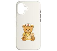 Carcasa para iPhone 16 Cute NICU Nurse Teddy Bear Students Neonatal Care Unit Staff