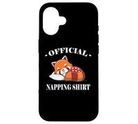Carcasa para iPhone 16 Cute Official Napping Shirt Red Panda Lover