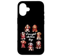 Carcasa para iPhone 16 Cute Valentines Day Puppy Love - Soy una Chica Que ama a los Perros