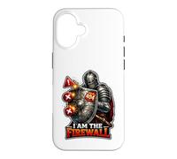 Carcasa para iPhone 16 Cyber Sentinel Knight Protegiendo tu ámbito Digital