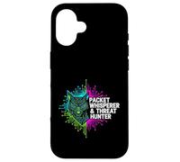 Carcasa para iPhone 16 Cybersecurity Threat Hunter Packet Whisperer Wolf