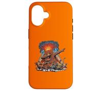 Carcasa para iPhone 16 Dabbing Volcano Geography Volcanologist Scary Dinosaur