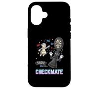 Carcasa para iPhone 16 Darts Chess Match Pawn 180 King Derrota Humor