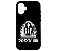 Carcasa para iPhone 16 Dead to Sin - Romans 6:11 Christian Faith Graffiti
