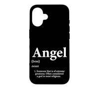 Carcasa para iPhone 16 Definición de ángel Divertido Nombre Fiesta de cumpleaños para ángeles