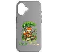 Carcasa para iPhone 16 Día de San Patricio Irish Cozy Days - Lindo músico Fox Art
