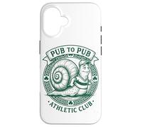 Carcasa para iPhone 16 Día de San Patricio Irish Snail Pub To Pub Slow & Steady