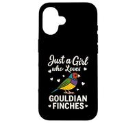 Carcasa para iPhone 16 Diamante de Gould Just a Girl Who Loves Gouldian Finch