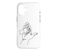 Carcasa para iPhone 16 Dibujo de una línea: Manos Que cuentan Historias