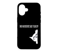 Carcasa para iPhone 16 Did Someone Say Yarn Funny Cat Lover Knitting Crochet Hobby