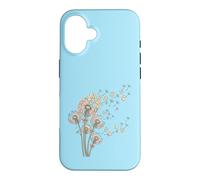 Carcasa para iPhone 16 Dientes de león y Mahjong Tiles Bam Crak Dots Make A Wish Flower