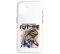 Carcasa para iPhone 16 Dino Astronaut Ancient Rex Future Fusion Art Space Explorer