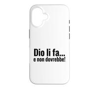 Carcasa para iPhone 16 DIO li FA e Non dovrebbe Cita irónica Minimalista
