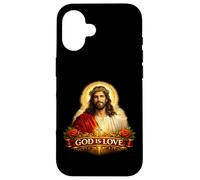Carcasa para iPhone 16 Dios es Amor - Jesús Cristiano