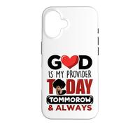 Carcasa para iPhone 16 Dios es mi Proveedor Hoy mañana Siempre Cristiano Jesús