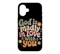 Carcasa para iPhone 16 Dios está locamente Enamorado de ti fe Cristiana inspiradora