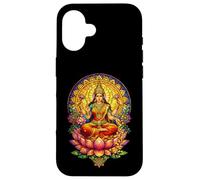 Carcasa para iPhone 16 Diosa Lakshmi Vitral Mitología Hindú Hinduismo