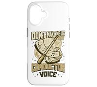 Carcasa para iPhone 16 Director de música No me Hagas Usar mi Voz de Director