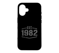 Carcasa para iPhone 16 Diseño de cumpleaños de 1982 Estilo Vintage Establecido en 1982