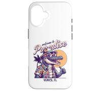 Carcasa para iPhone 16 Diseño de Estilo Retro Venice Florida Paradise Cocodril