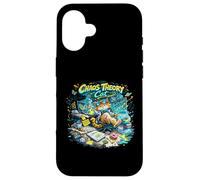 Carcasa para iPhone 16 Diseño de Gato de teoría del Caos - Gato científico Nerd