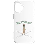 Carcasa para iPhone 16 Diseño de motivación de Camino Personal Walk Your Way