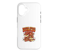 Carcasa para iPhone 16 Diseño Divertido de Bacon Stack Overflow para desayunar