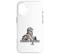 Carcasa para iPhone 16 Diseño Espartano de Guerrero de Fuerza en Silencio