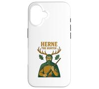 Carcasa para iPhone 16 Diseño folclórico de Herne The Hunter English Woodland Spirit