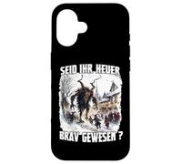 Carcasa para iPhone 16 Disfraz de Krampus Malvado Nikolaus Perchtenlauf Bartl T