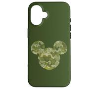 Carcasa para iPhone 16 Disney Mickey Mouse Icon Green Camo Camouflage Pattern