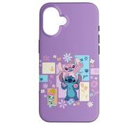 Carcasa para iPhone 16 Disney Stitch & Angel Spring Easter Friendly Flower Faces