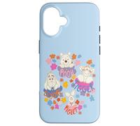 Carcasa para iPhone 16 Disney Winnie the Pooh Spring Easter Friendly Flower Faces