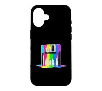 Carcasa para iPhone 16 Disquete Retro de Pintura goteando