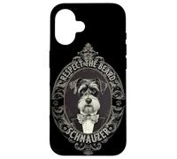 Carcasa para iPhone 16 Distinguido Schnauzer Vintage Barbudo Caballero