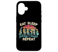 Carcasa para iPhone 16 Divertida Camiseta Eat Sleep Play Chess Repeat para un Jugador de ajedrez
