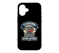 Carcasa para iPhone 16 Divertida Cesta de Golf Chains Before Anything Frisbee Sport