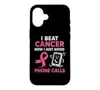 Carcasa para iPhone 16 Divertida superviviente de cáncer de Mama Pink Ribbon Warrior Antisocial