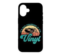 Carcasa para iPhone 16 Divertidas Citas de Vinilo It's Not Hoarding If It's Vinyl