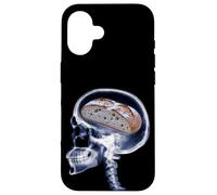 Carcasa para iPhone 16 Divertido Amante del Pan De Masa Madre Xray Cerebro Hornear Meme