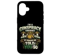 Carcasa para iPhone 16 Divertido Diseño Retro para Teóricos de Conspiraciones