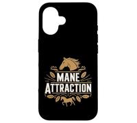 Carcasa para iPhone 16 Divertido Entrenador de Caballos Mane Attraction