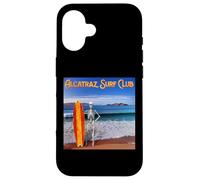 Carcasa para iPhone 16 Divertido Esqueleto de Surf: Alcatraz Surf Club