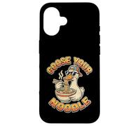 Carcasa para iPhone 16 Divertido Ganso Juego de Palabras Humor Animal USA Tus Fideos
