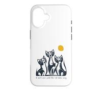 Carcasa para iPhone 16 Divertido Juego de Palabras con Gatos No Termina hasta Que Las señoras de los Gatos canten